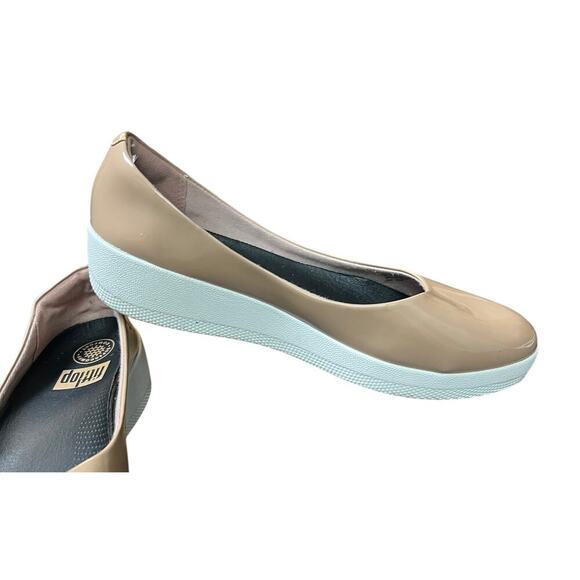 FitFlop Superballerina Ballet Flat Brown White Size 7 - Picture 6 of 10